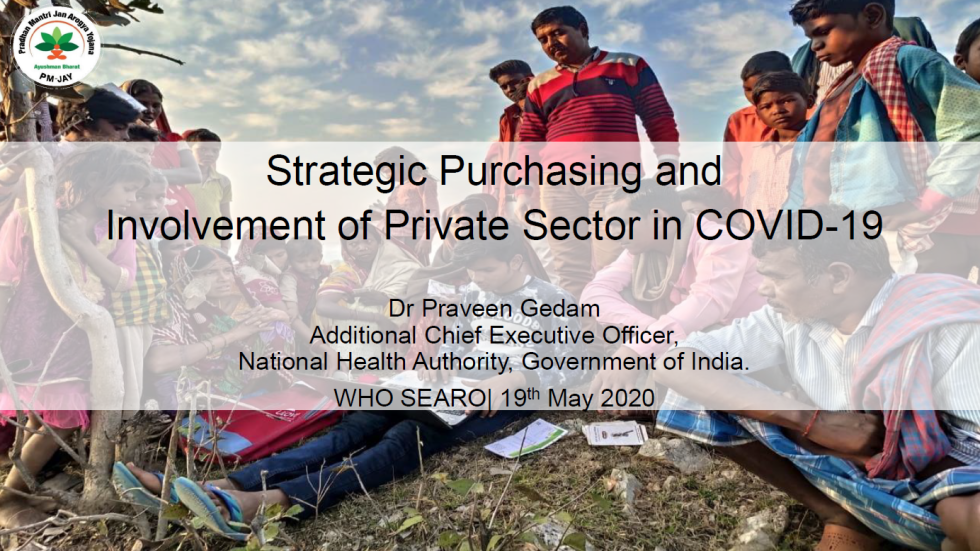 3rd P4H Webinar on COVID-19 and Health Financing – Strategic purchasing and involving the private sector for an effective COVID-19 response in South-East Asia and Western Pacific