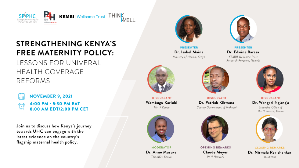 Fortalecimiento de la financiación de la salud materna en Kenia: Lecciones para la reforma de la cobertura sanitaria universal