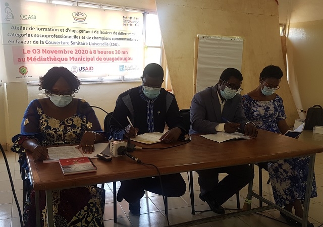 Cobertura sanitaria universal en Burkina: las partes interesadas de la sociedad civil revisan todo el sistema sanitario – 4 de noviembre de 2020 en Uagadugú (Burkina Faso)