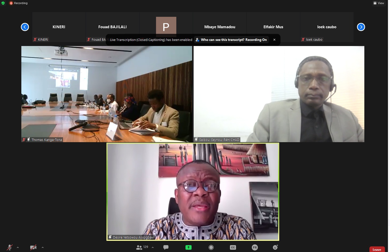 Chad: Focal Person P4H/Chad, panelist at the Dakar International Conference