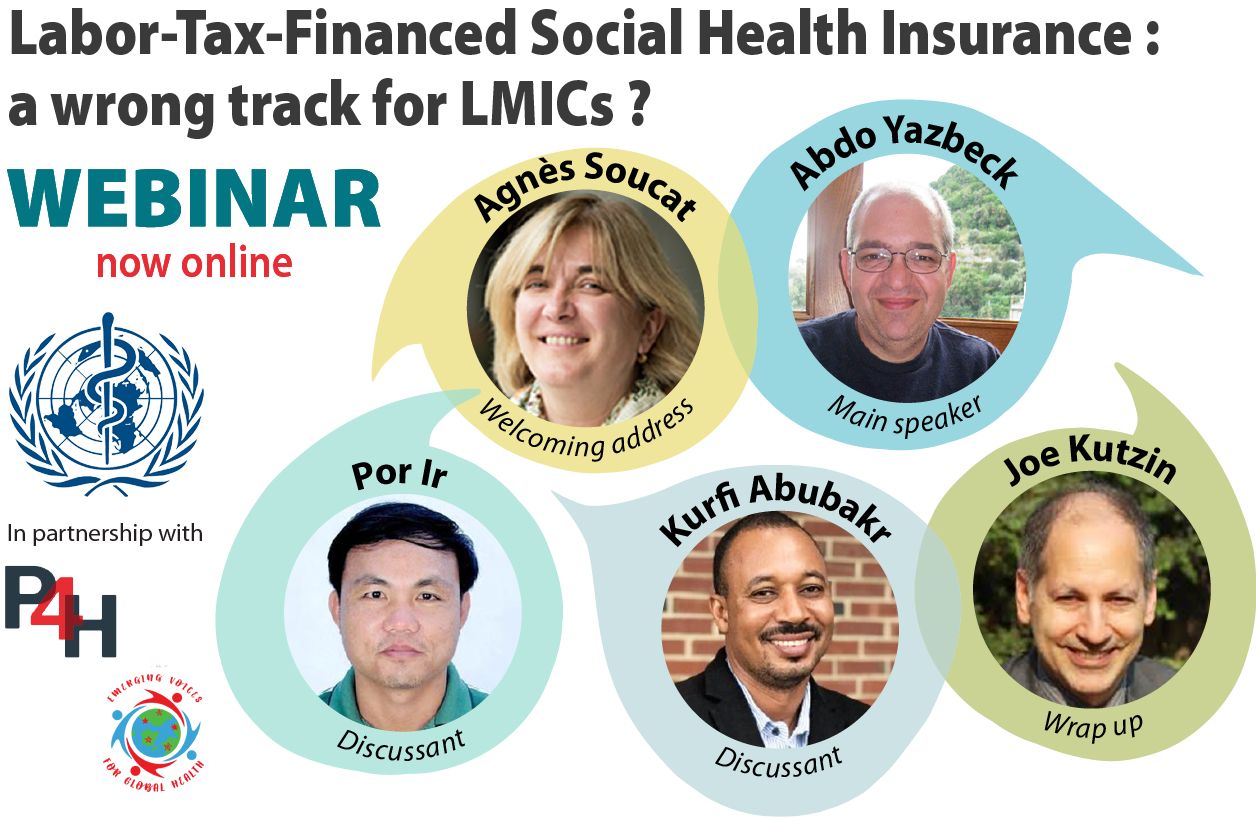L’assurance sociale de santé financée par l’impôt sur le travail : une mauvaise voie pour les PRFM ? Regardez le webinaire !
