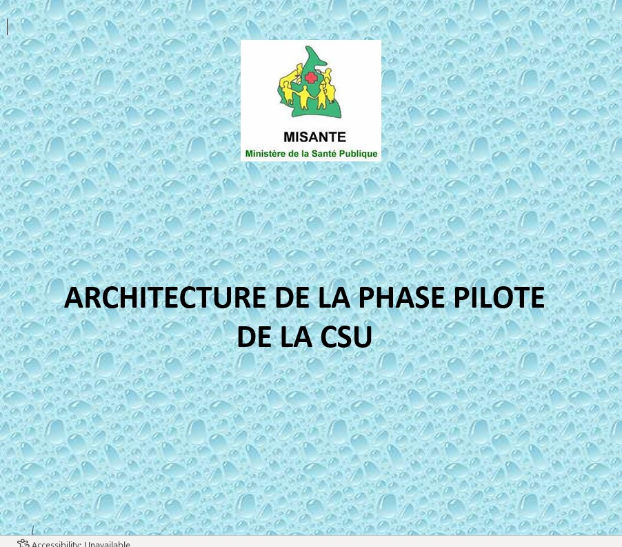Cameroon: CSU pilot phase architecture adopted