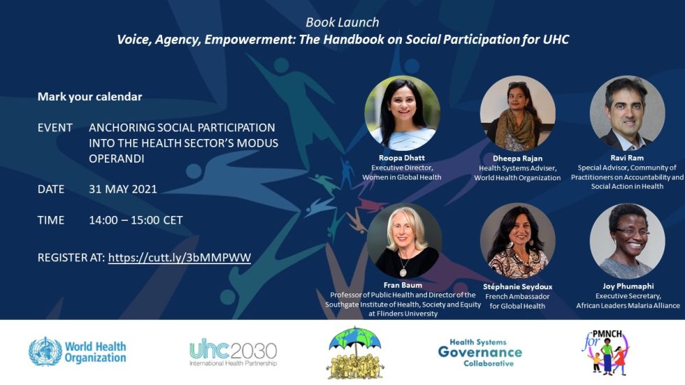 Presentación del libro: Voice, Agency, Empowerment: Manual de participación social para la cobertura sanitaria universal
