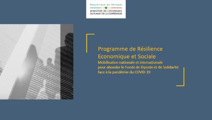 Programme de Résilience Economique et Sociale du Sénégal COVID-19