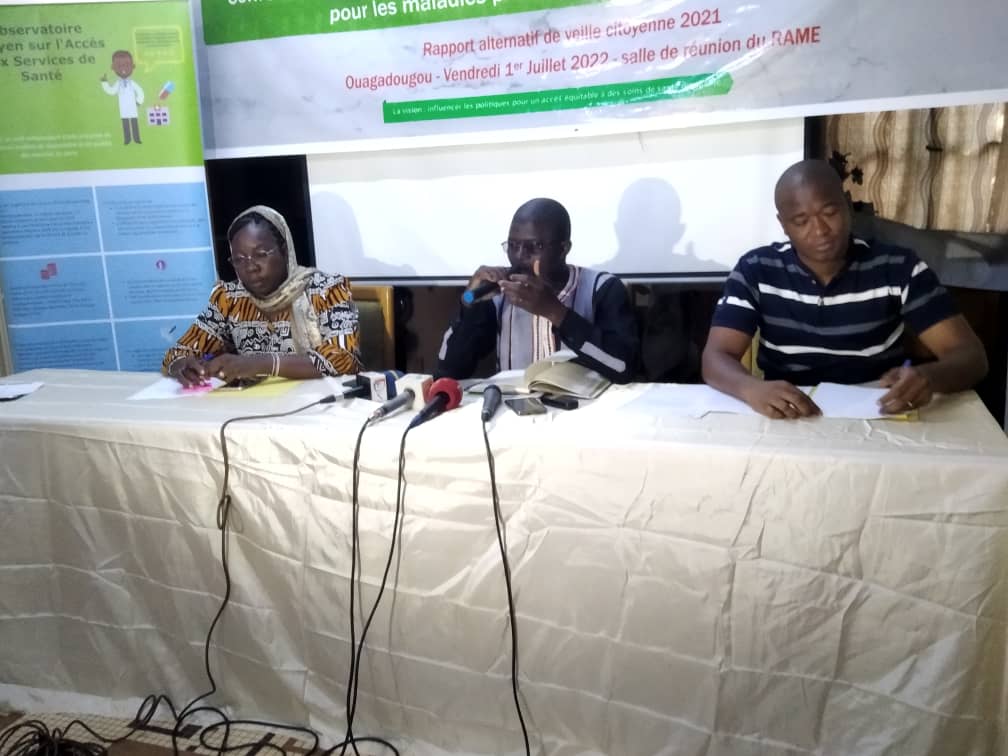 Gratuité des soins au Burkina : 3,4% des patients affirment avoir payé pour des services