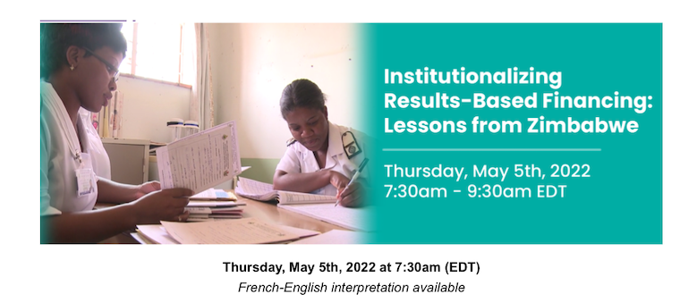 Seminar invitation: Institutionalization of Results-Based Financing: Lessons from Zimbabwe