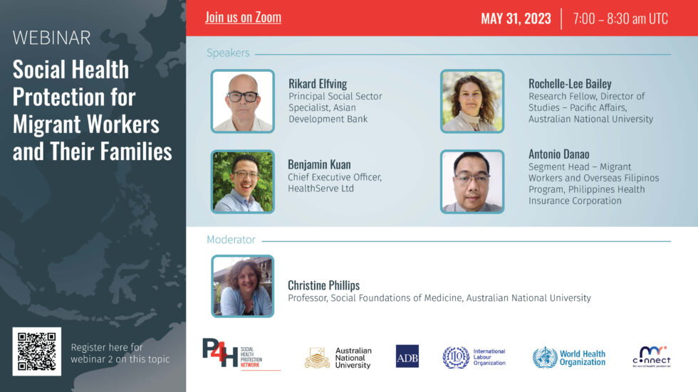 Webinaire 2 – Protection sociale de la santé pour les travailleurs migrants et leurs familles