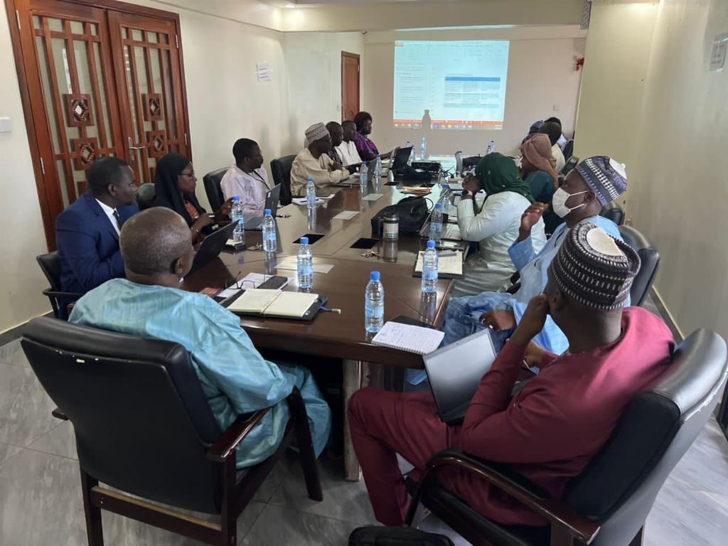 Senegal committee meeting Members of the technical committee monitoring the CMU actuarial study in Senegal