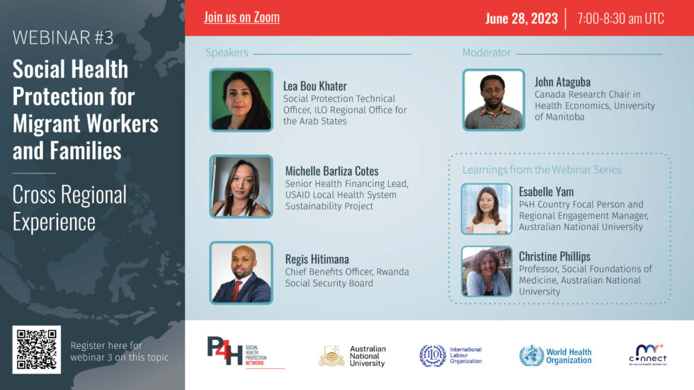 Webinaire 3 : Partage interrégional sur la protection sociale de la santé pour les travailleurs migrants et leurs familles