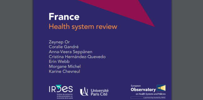 Systèmes de santé en transition : Revue du système de santé de la France 2023