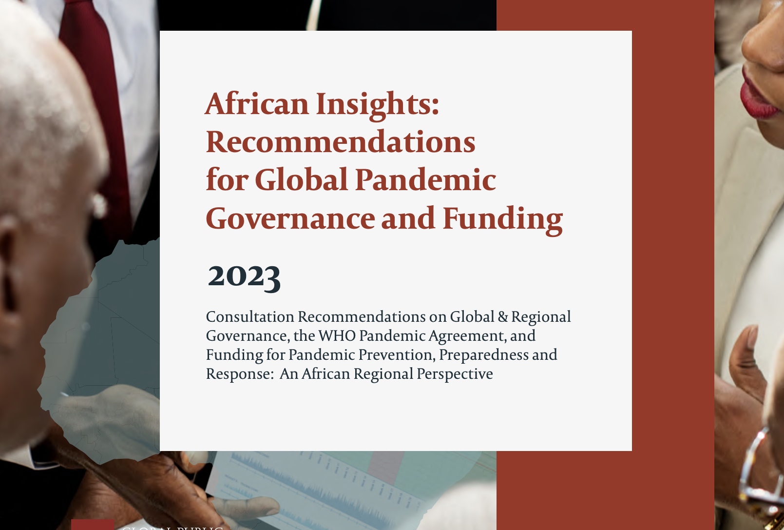 Perspectives africaines : Recommandations pour la gouvernance et le financement des pandémies à l’échelle mondiale en 2023