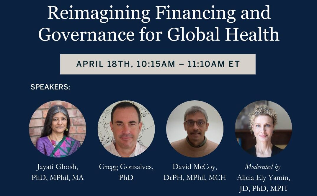 Simposio de Harvard: Reimaginar la financiación y la gobernanza de la salud mundial