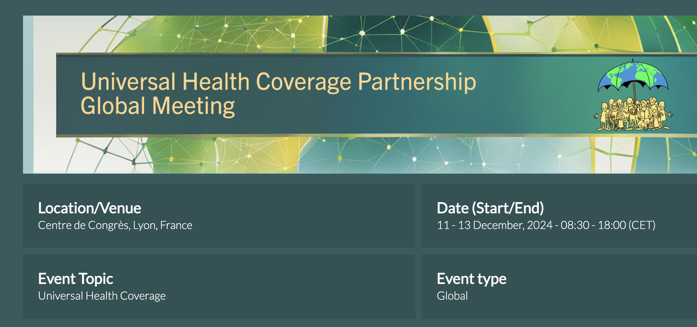 Participez à la réunion mondiale du Partenariat UHC 2024 à Lyon, France