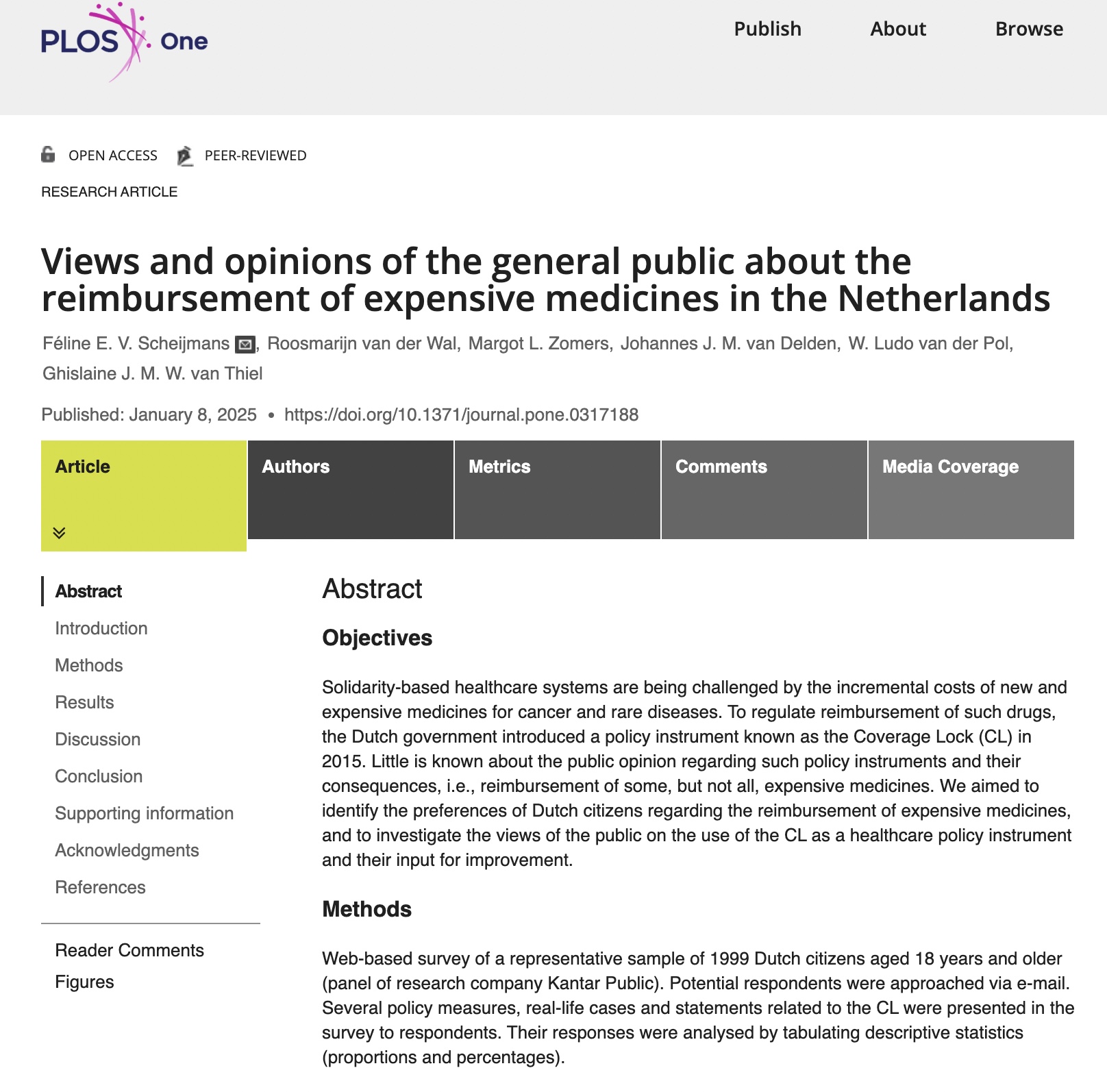 Assessment on Reimbursement of Expensive Medicines in Netherlands: Study Highlights Public Opinion on Coverage Lock Policy
